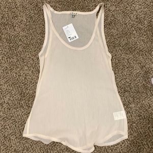 Cream sheer tank top new with tags